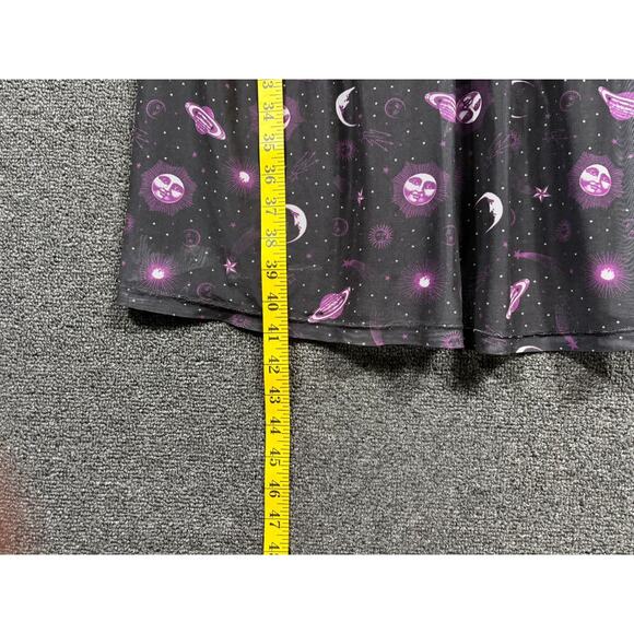 Hot Topic Dress Womens 3XL Skater Mesh Overlay Space Alien Galaxy Pockets - Picture 6 of 6